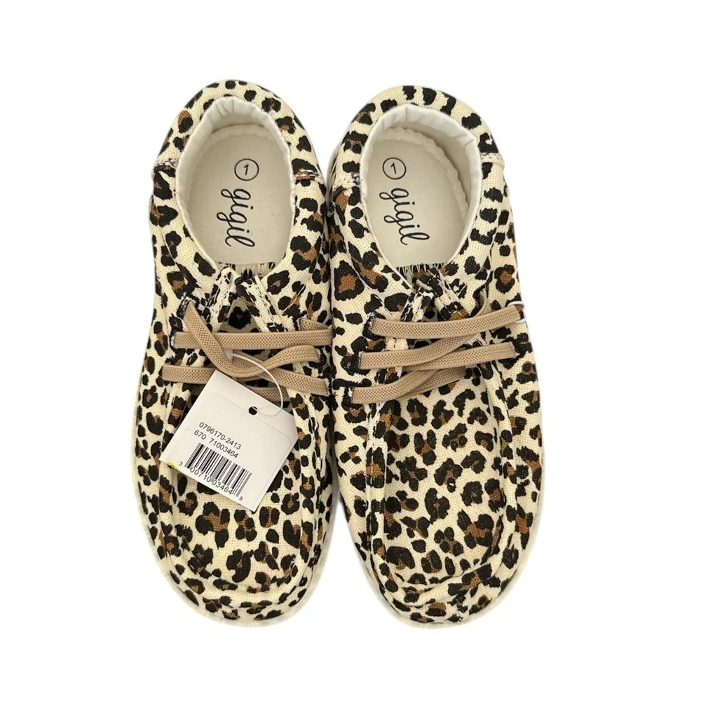 NWT, Gigil Girls Cheetah‎ slip-on Shoes, 1, U61